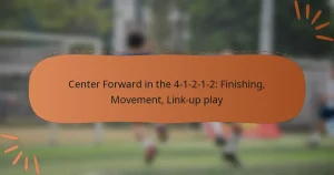 Center Forward in the 4-1-2-1-2: Finishing, Movement, Link-up play