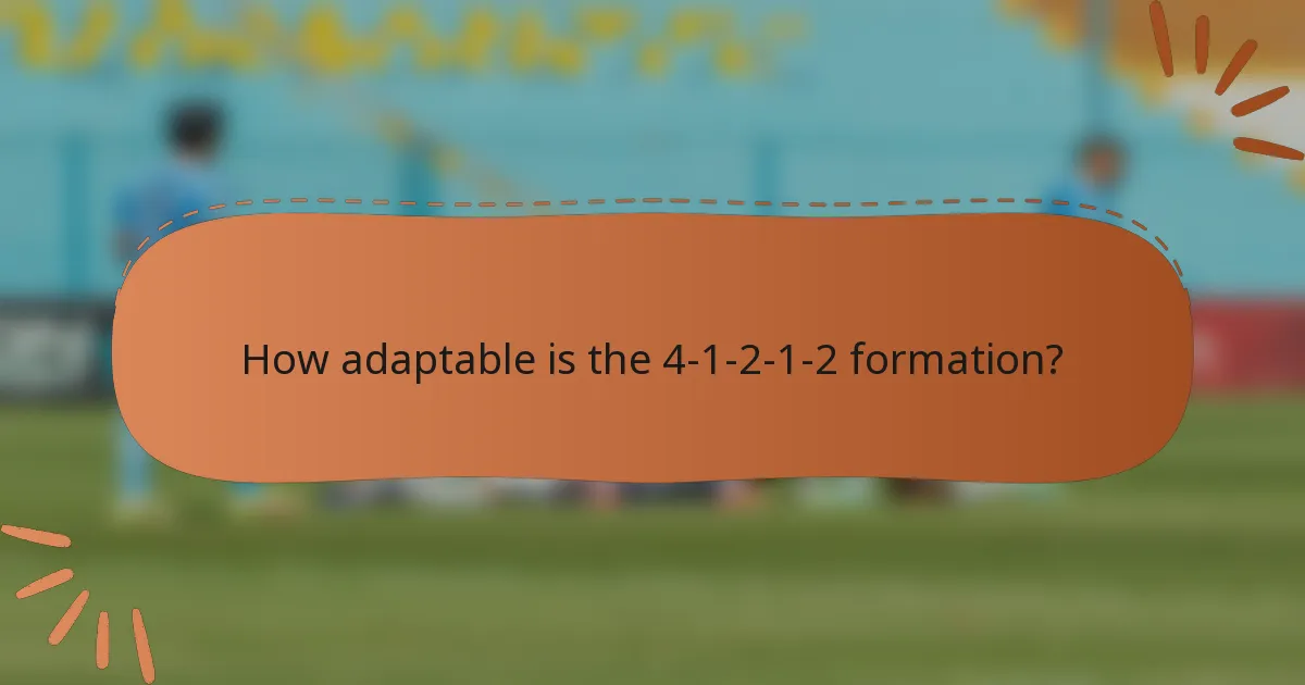 How adaptable is the 4-1-2-1-2 formation?
