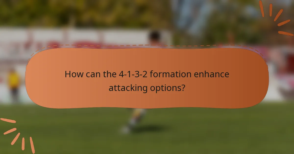 How can the 4-1-3-2 formation enhance attacking options?
