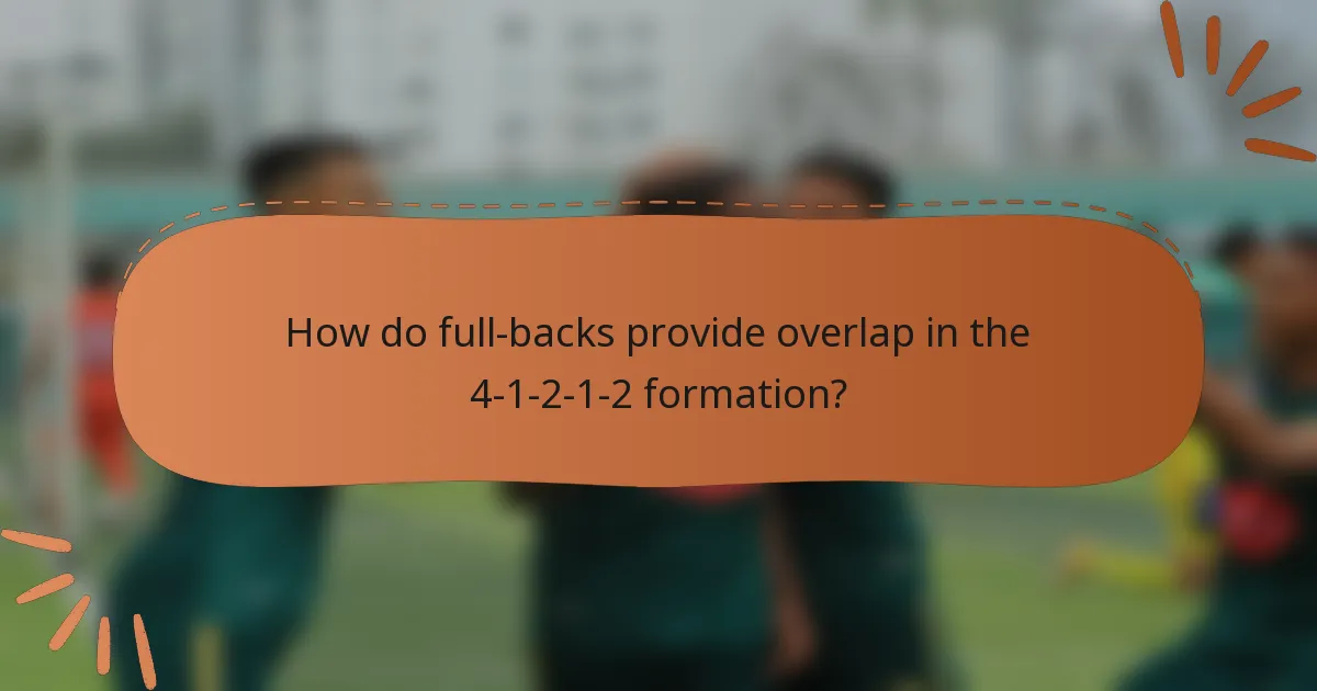 How do full-backs provide overlap in the 4-1-2-1-2 formation?