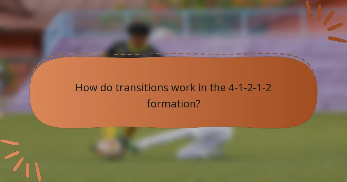 How do transitions work in the 4-1-2-1-2 formation?