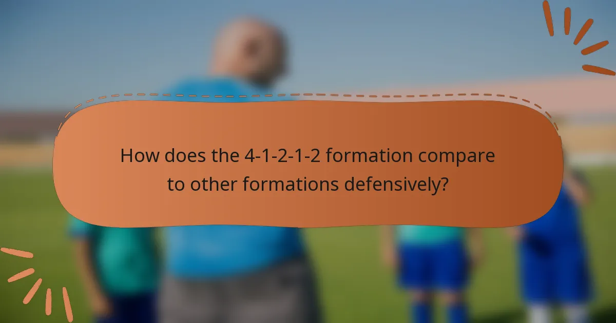 How does the 4-1-2-1-2 formation compare to other formations defensively?