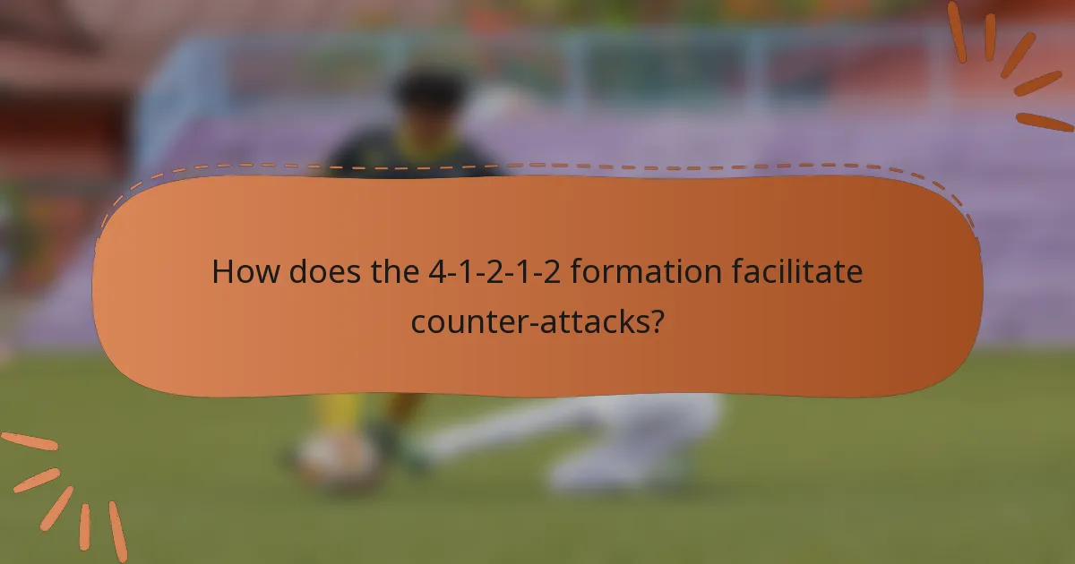 How does the 4-1-2-1-2 formation facilitate counter-attacks?