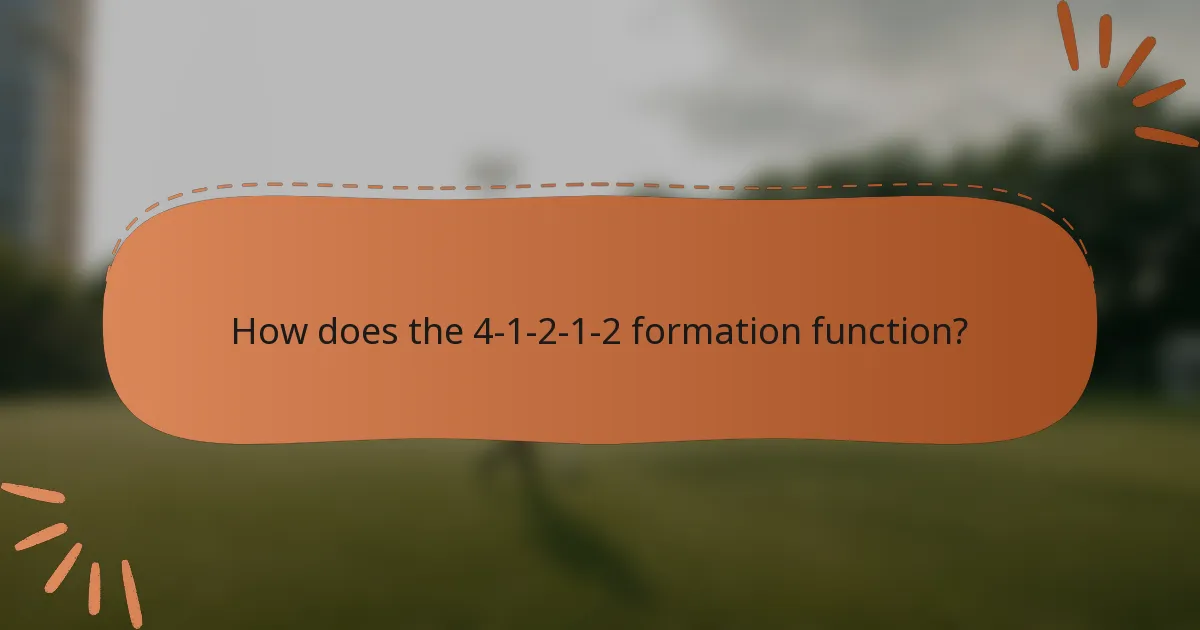 How does the 4-1-2-1-2 formation function?