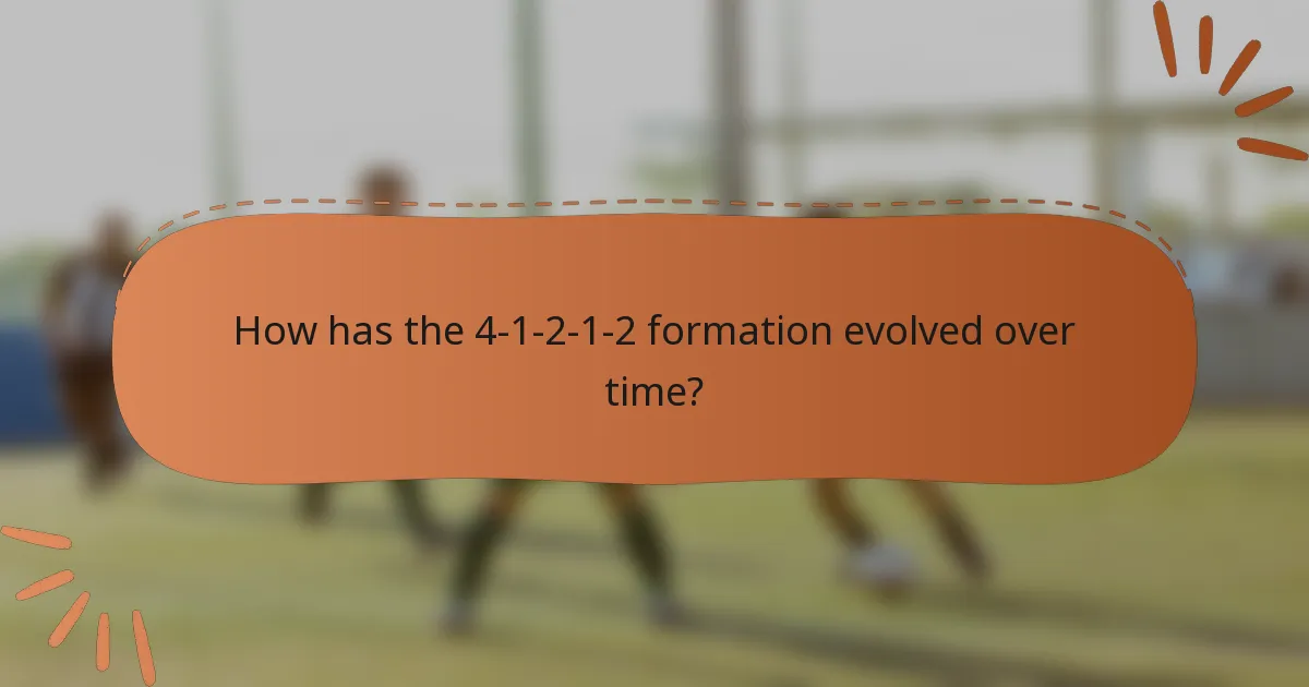 How has the 4-1-2-1-2 formation evolved over time?