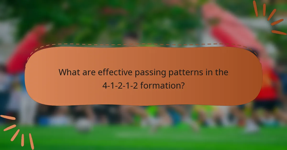 What are effective passing patterns in the 4-1-2-1-2 formation?