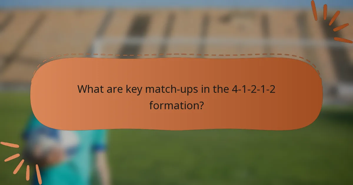 What are key match-ups in the 4-1-2-1-2 formation?