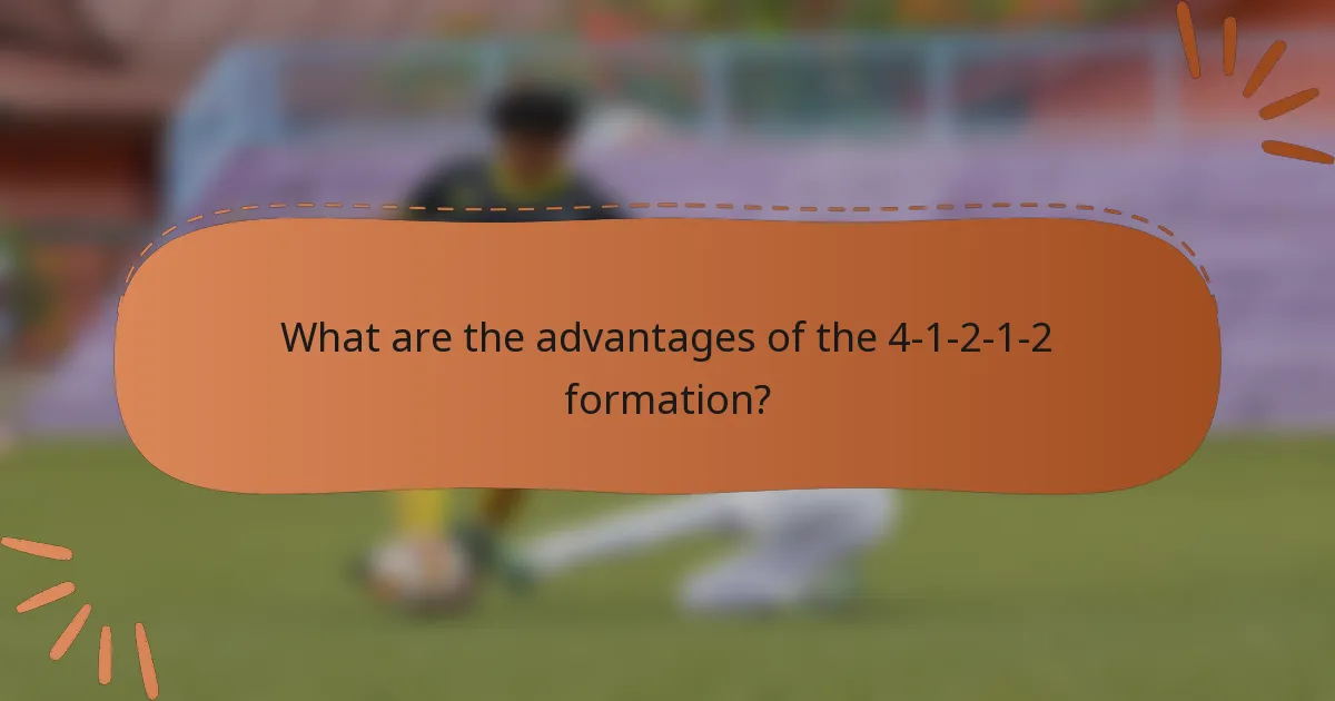 What are the advantages of the 4-1-2-1-2 formation?