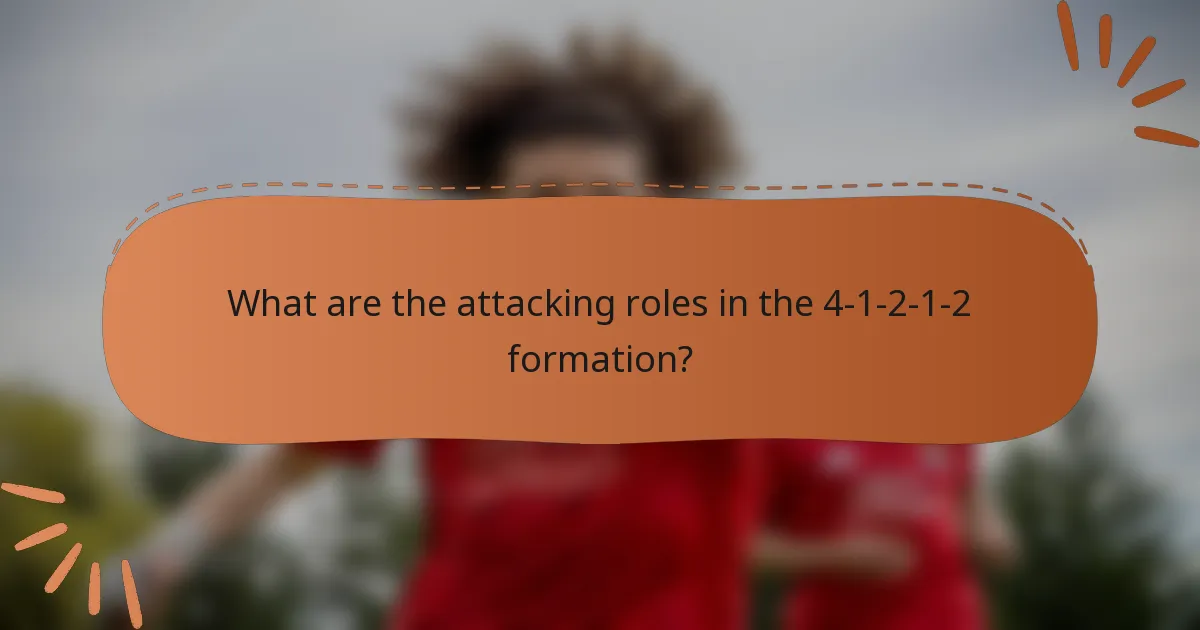 What are the attacking roles in the 4-1-2-1-2 formation?