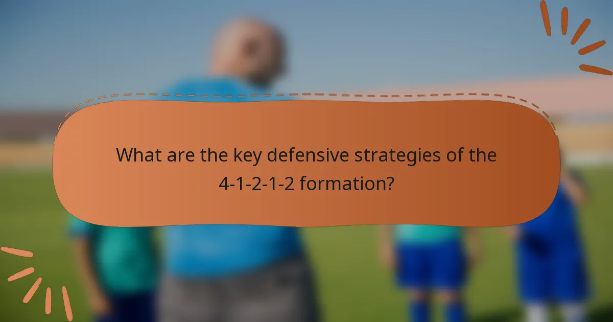 What are the key defensive strategies of the 4-1-2-1-2 formation?