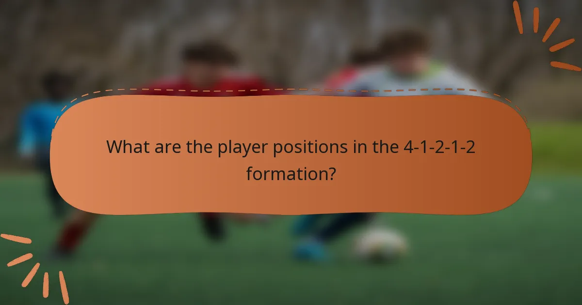 What are the player positions in the 4-1-2-1-2 formation?