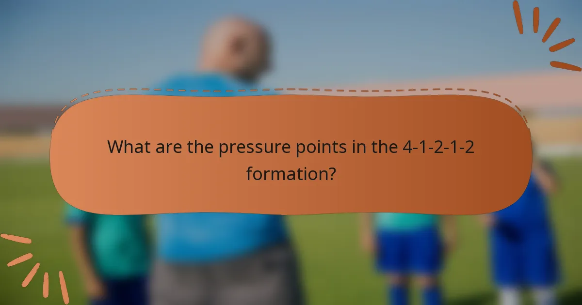 What are the pressure points in the 4-1-2-1-2 formation?