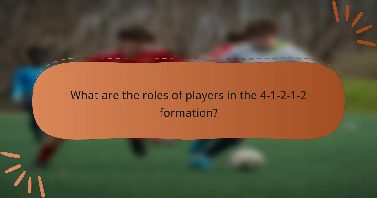 What are the roles of players in the 4-1-2-1-2 formation?