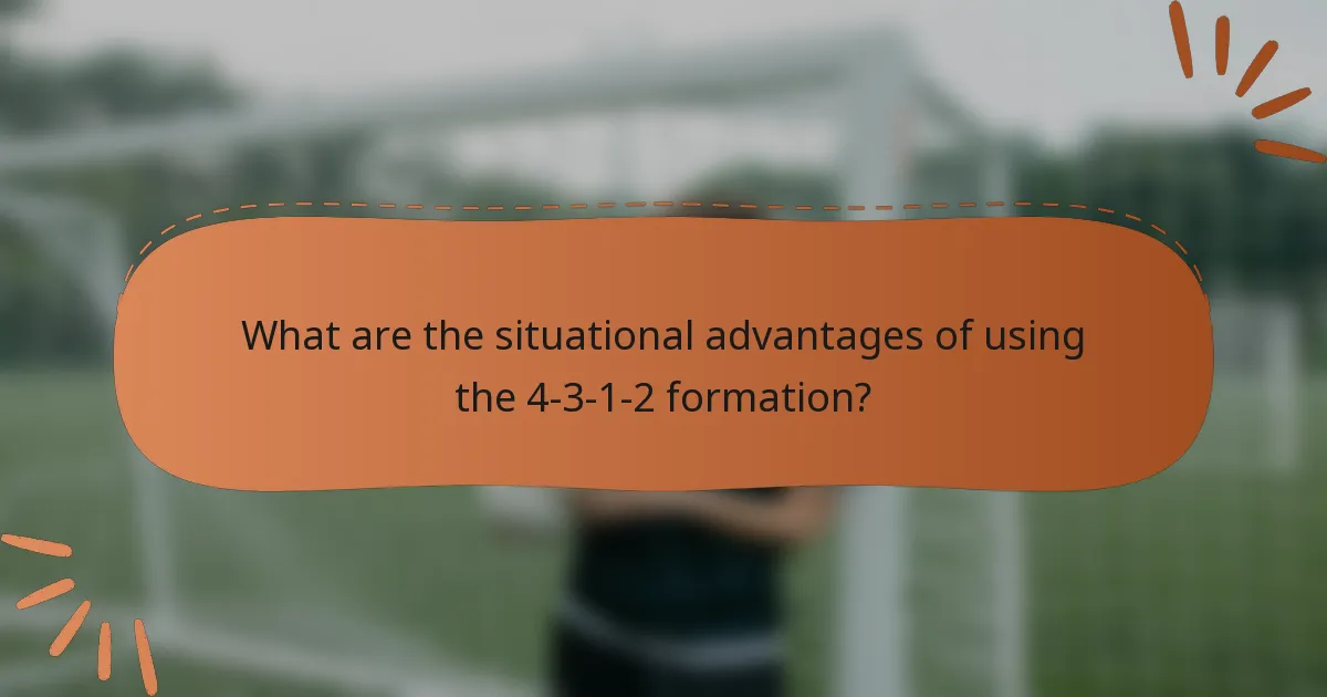 What are the situational advantages of using the 4-3-1-2 formation?
