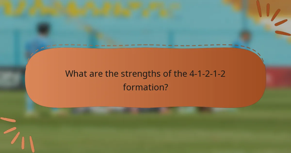 What are the strengths of the 4-1-2-1-2 formation?