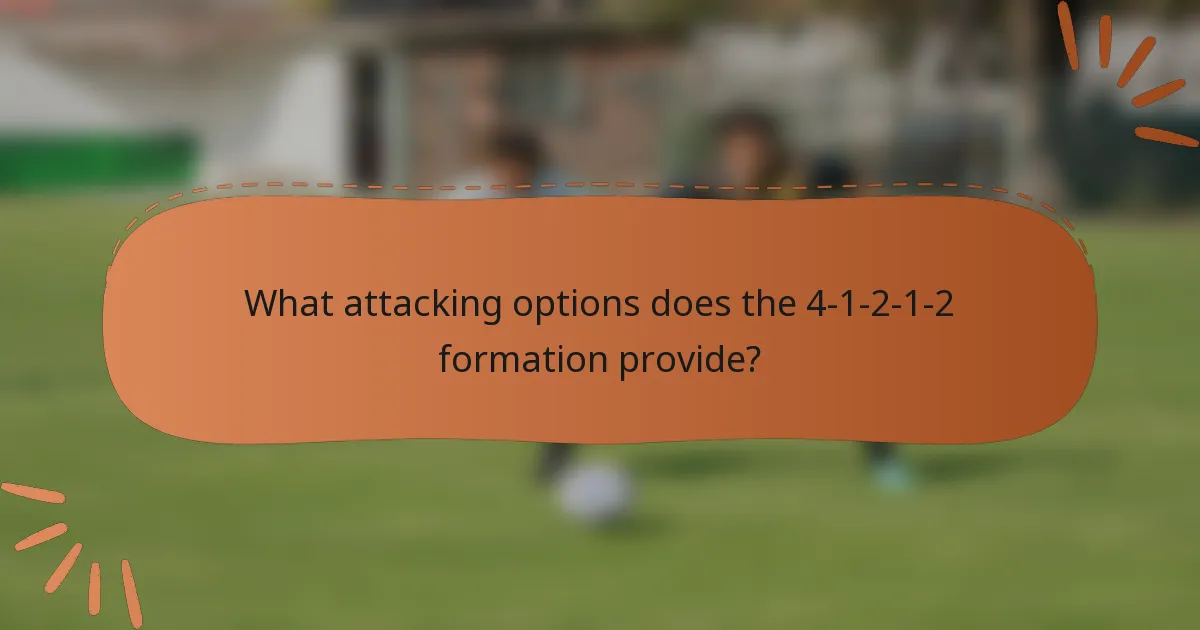 What attacking options does the 4-1-2-1-2 formation provide?