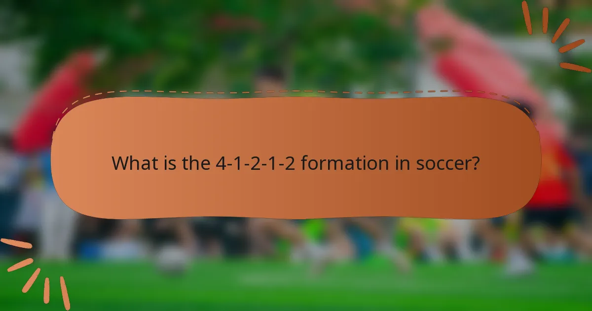 What is the 4-1-2-1-2 formation in soccer?