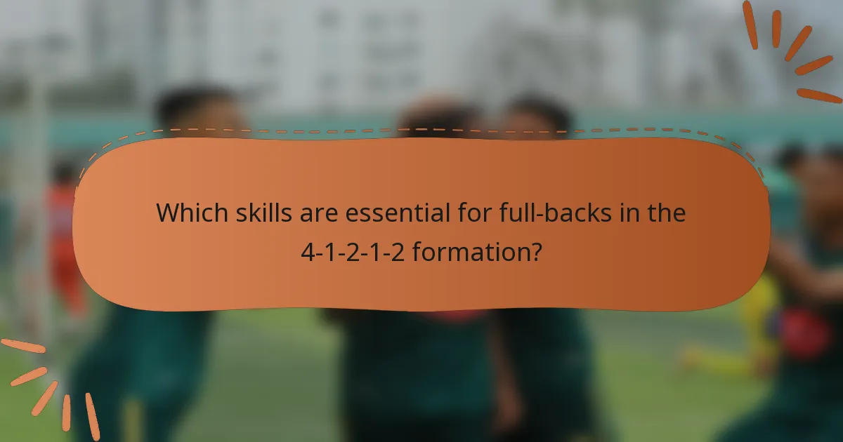 Which skills are essential for full-backs in the 4-1-2-1-2 formation?
